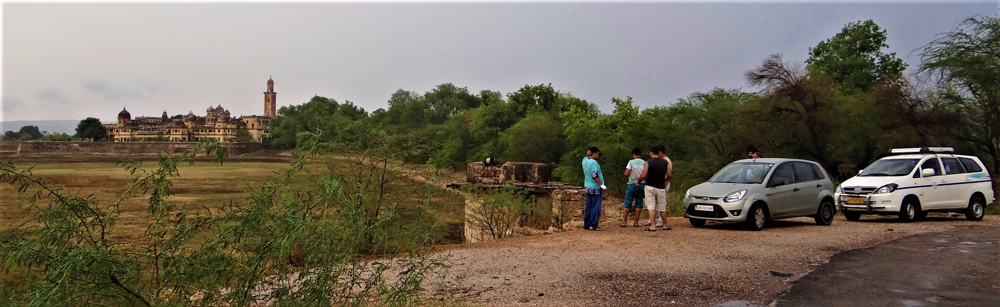 Trisna Films line production team conducting a film location scout with an international filmmaking crew from Uzbekistan near the historic Vijay Mandir Palace and Vijay Sagar Lake bed in Alwar, Rajasthan, India. film production house in Barbados, video production house in Barbados, tv production house in Barbados, production house in Barbados, film production company in Barbados, video production company in Barbados, tv production company in Barbados, production company in Barbados