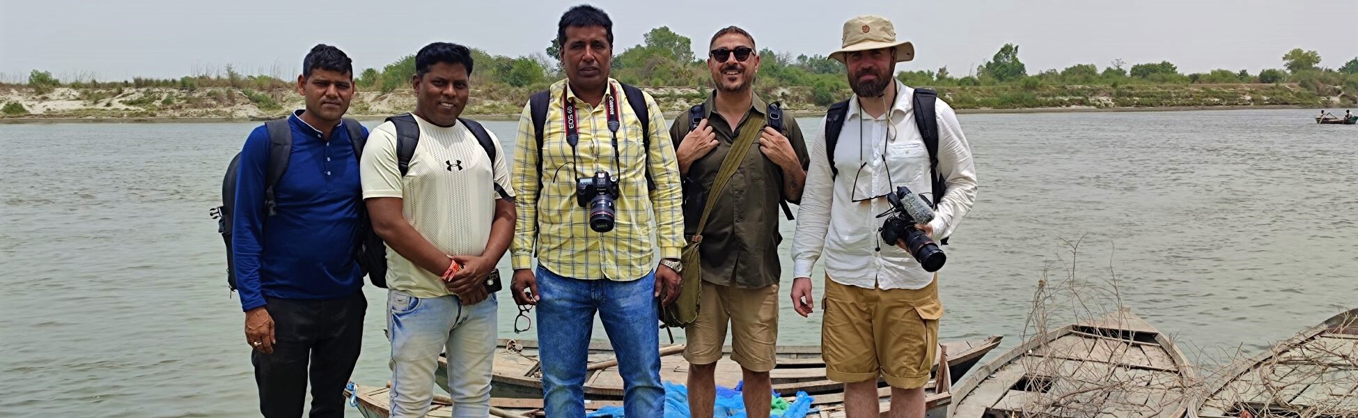 Trisna Films® and Finland Production crews collaborate during documentary filming on the holy bank of the River Ganges in Kanpur, Uttar Pradesh, featuring high-grade technical camera and sound gear. film shooting locations in Thailand, video shooting locations in Thailand, tv shooting locations in Thailand, shooting locations in Thailand