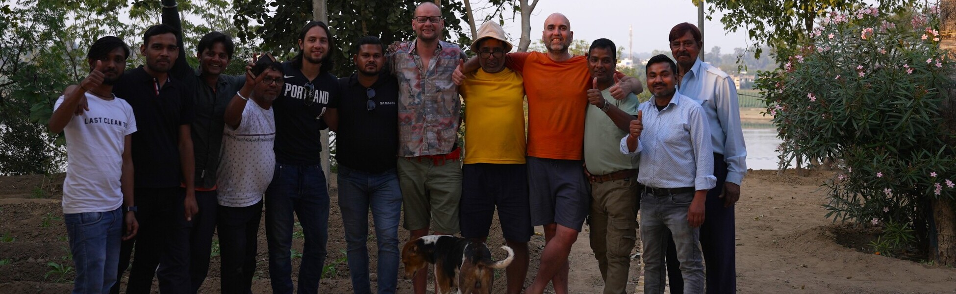 Trisna Films® and Human Potential Production crew members on location in India for Koen Bugter's documentary 'The New Man' near the holy Narmada River. film production house in Angola, film production house in luanda, video production house in Angola, video production house in luanda, tv production house in Angola, tv production house in luanda, production house in Angola, production house in luanda, film production company in Angola, film production company in luanda, video production company in Angola, video production company in luanda, tv production company in Angola, tv production company in luanda, production company in Angola, production company in luanda