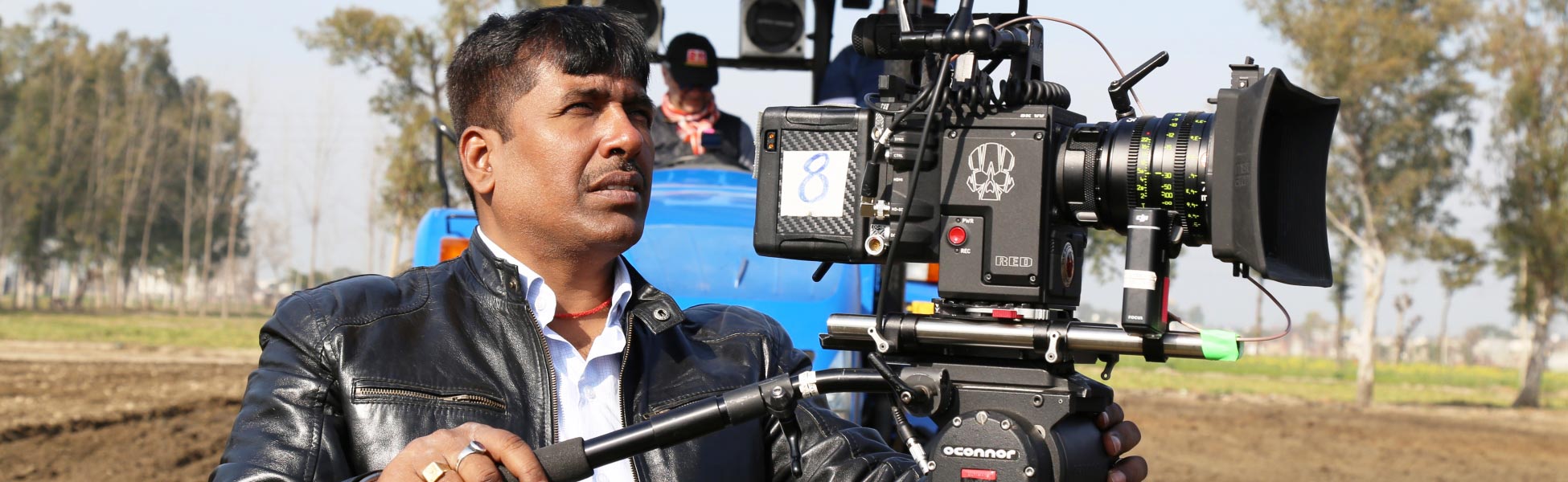 Cinematographer Avinash Kumar on the set of a web series in Ludhiana, Punjab, India. Behind-the-scenes view of a professional DOP managing a high-resolution digital cinema camera for an outdoor industrial or rural shoot. film shooting locations in Anjaw, video shooting locations in Anjaw, tv shooting locations in Anjaw, shooting locations in Anjaw