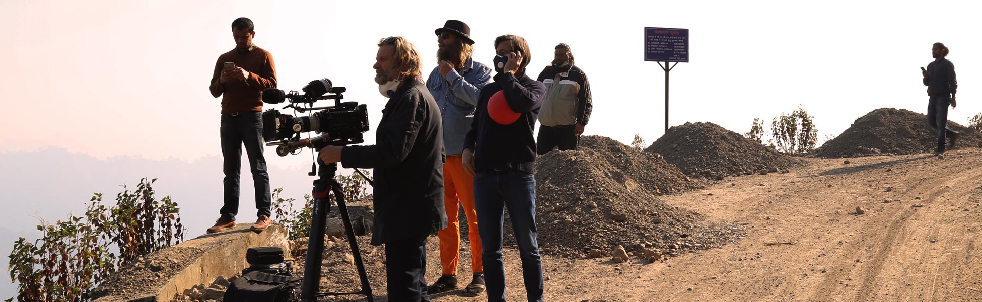 Behind the scenes: Trisna Films® and a production crew from the Netherlands operating a professional cinema camera for a corporate film in Rishikesh, Uttarakhand, India. fixer in Anjaw, film fixer in anjaw, media fixer in anjaw, movie fixer in anjaw, production fixer in anjaw, line producer in Anjaw