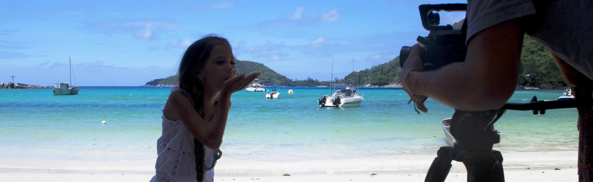 Trisna Films® professional film crew on-set in Seychelles, capturing high-end cinematic visuals for Alisha Troshenkova's Simple Song - music video. film shooting locations in Arwal, video shooting locations in Arwal, tv shooting locations in Arwal, shooting locations in Arwal
